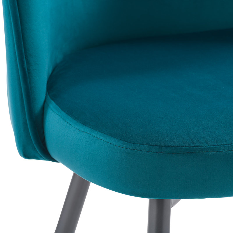 Steller 4 - Piece Pedestal Dining Set with Upholstered Side Chairs, Teal