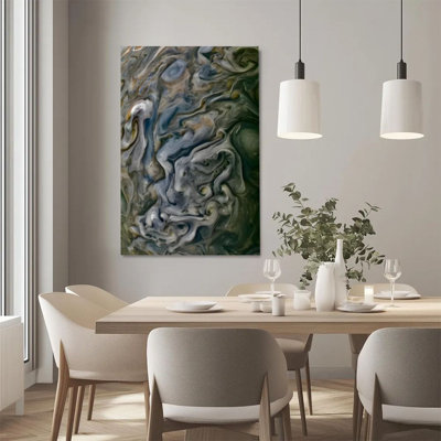 2D Flat, 1Pc Framed Canvas Wall Art, Abstract Vortex, Fluid Art, Surrealism Style Art Print Canvas Poster Painting Room Wall Decor, Ideal Gift For Bed