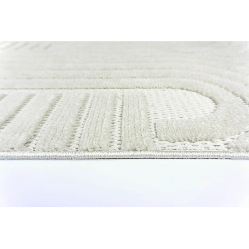 Stephen Beige Non-Slip Based Bohemian Decorative Soft Carpet, Rectangle 3 pi 4 po x 11 pi 6 po