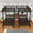Metal Triple Bunk Bed With Storage Shelves-107388809