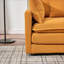 Canapés modulaires | Canapé en bois massif modulaire en L 110 po en L 110 po | Pour le salon Chambre à coucher Bureau à domicile | Orange | Mousse
