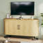 Fluted Tambour Sideboard Buffet Cabinet With Adjustable Shelves, Mid-Century Console
