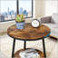 Table d'appoint ronde moderne et rustique, polyvalente et élégante pour les salons et les chambres à coucher, parfaite pour tous les styles de décoration.