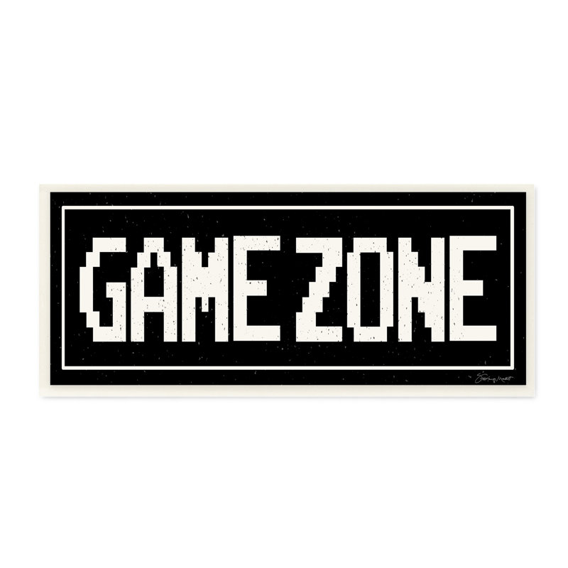 Art de jeu d'arcade de Gambill, Plaque murale, H 7 po x l 17 po x P 0,5 po