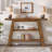 Solid Wood Console Table, 47 Inch Entryway Table With 3-tier Shelves