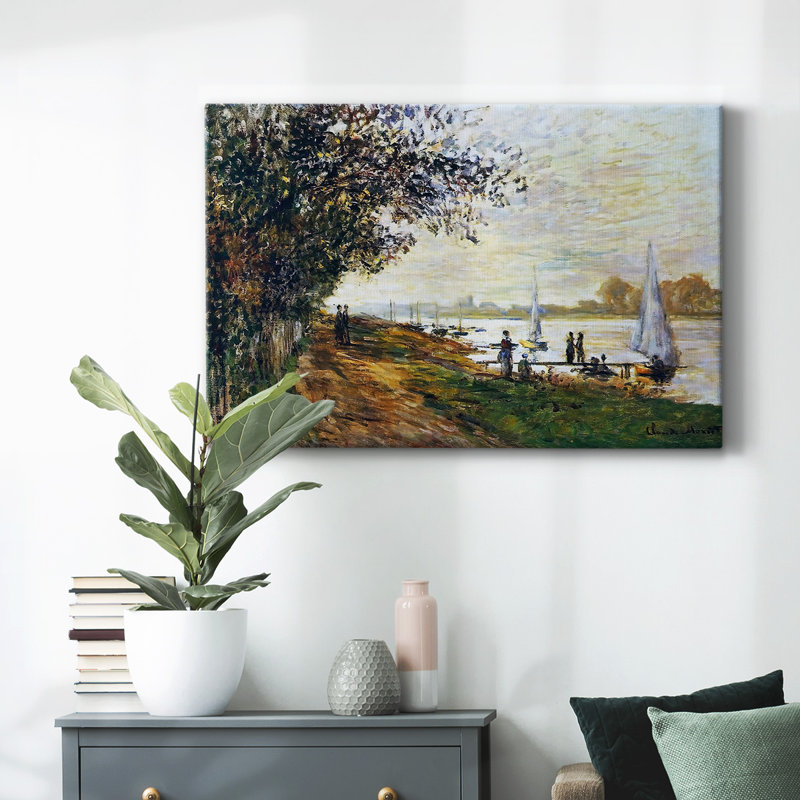 Toile tendue The Riverbank at Le Petit-Gallery, H 12 po x l 18 po