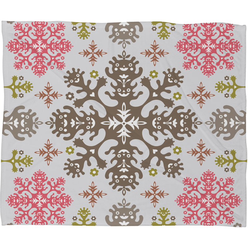 Couverture en peluche monstrous Andi Bird, Grand, Rose