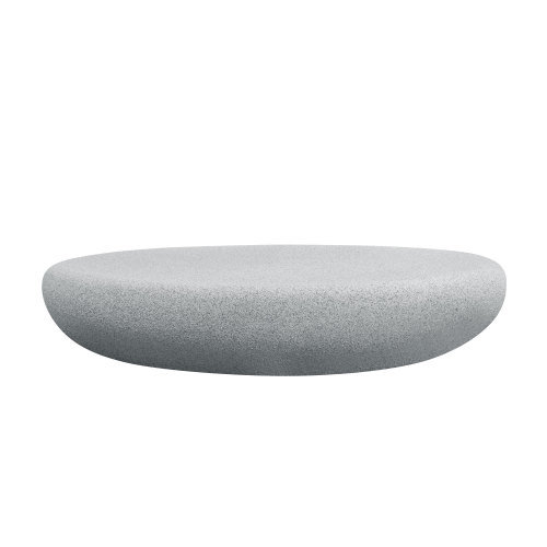 Table basse 55,12 po à texture de roche mate, aucun assemblage requis pour un appartement de chambre d'amis