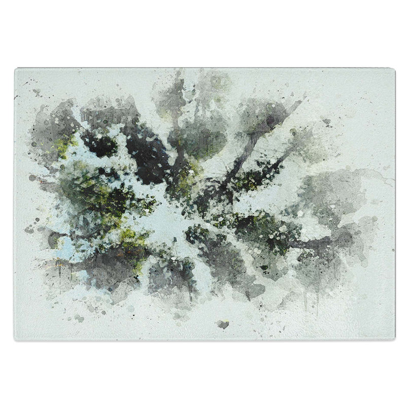 Tempered Glass Tree Tops in Abstract Chopping Board, 39 cm W x 28.5 cm L