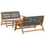 Set Of 3, Teak Look Acacia Wood Medium Durable-445150769