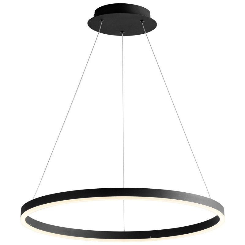 Lustre géométrique unique à 1 lumière Amaru, Noir, H 97,25 po x l 23,5 po x P 23,5 po