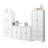 34.6" Metal Pantry Cabinet With Adjustable Shelves - Freestanding Kitchen Storage Organizer With Easy-Grip Handles
