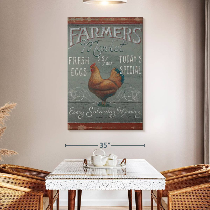 Enseigne murale Kema Farmers Market I sur bois, H 51 po x l 34 po