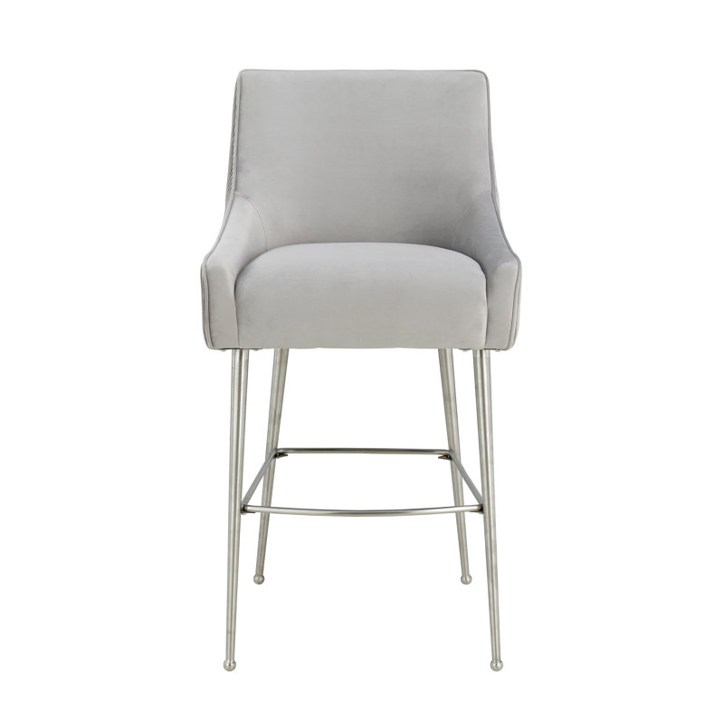 Tabouret de bar et de comptoir Simmon, Tabouret de bar (siège d'une hauteur de 30,7 po), Gris clair