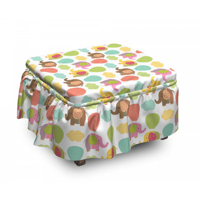 Housse pour repose-pieds animaux et ballons d’air