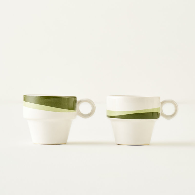 Flow Ceramic Espresso Cup (Set Of 2)