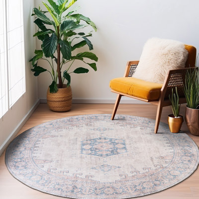 Tapis beige antidérapant Labarbera