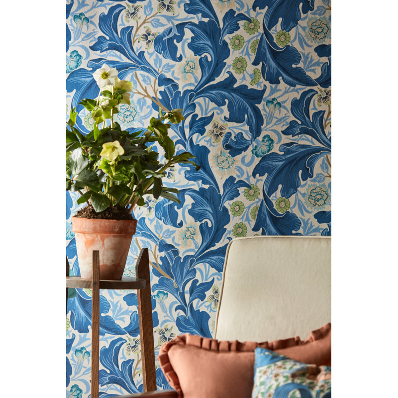 Leicester 10.05m x 52cm Matte Wallpaper Roll, Paradise Blue