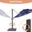 Parasol de patio en porte-à-faux à DEL 11 pi avec UPF80 + et manivelle-56007056