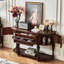 Armoire de rangement en bois massif brun de style américain 62,99 "-1072487450