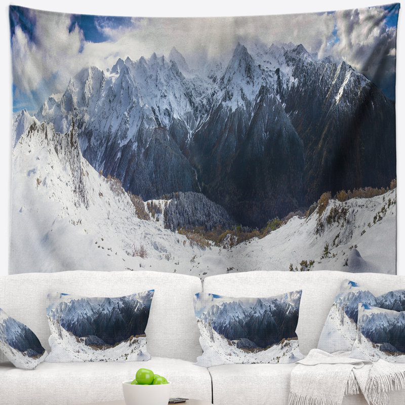 Tapisserie Schafer Winter Mountain in Svaneti, H 50 po x l 60 po