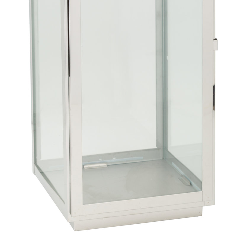 Stainless Steel Floor Lantern, 72cm H x 24cm W x 23cm D