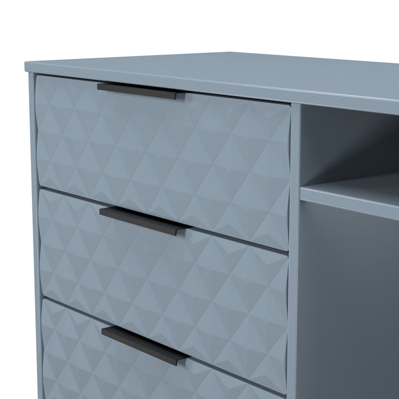 Tarkio 3 Drawer TV Unit, Blue