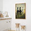 «Black and White Horses In The Field», reproduction d'art sur toile encadrée rustique moderne-109881650-109881647