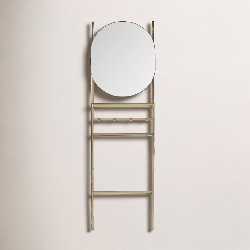 Vesey Metal Flat Floor Mirror, Gold