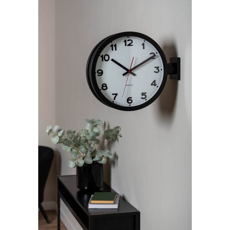 Analog Aluminium Quartz Tabletop Clock, White