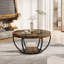 Adalise 2 Tier Metal and Wood Floor Shelf Coffee Table with Storage, Multiple Colours-296571634-296571638