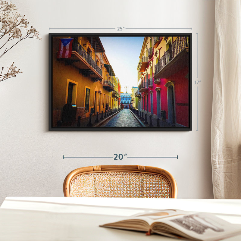 «Puerto Rican Street», reproduction sur toile, H 17 po x l 25 po
