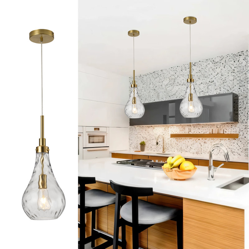 1 - Light Dimmable Single Glass Pendant Light
