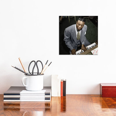 Nat King Cole (1919-1965) by William P. Gottlieb - Wrapped Canvas Print