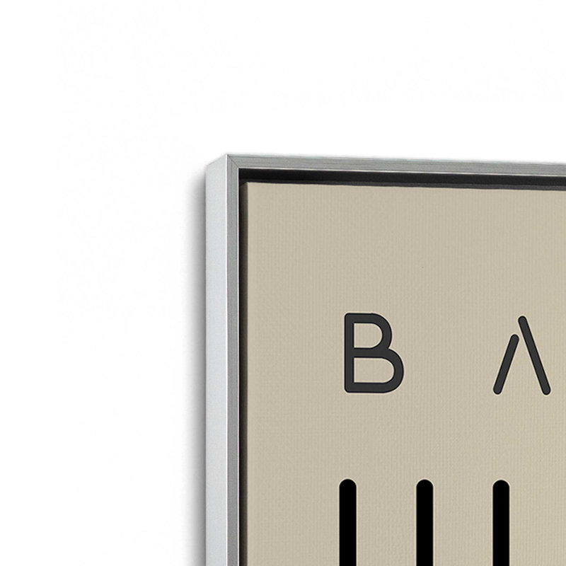 Impression sur toile monochrome Bauhaus Curves, Reproduction encadrée sans passe-partout, H 36,75 po x l 24,75 po