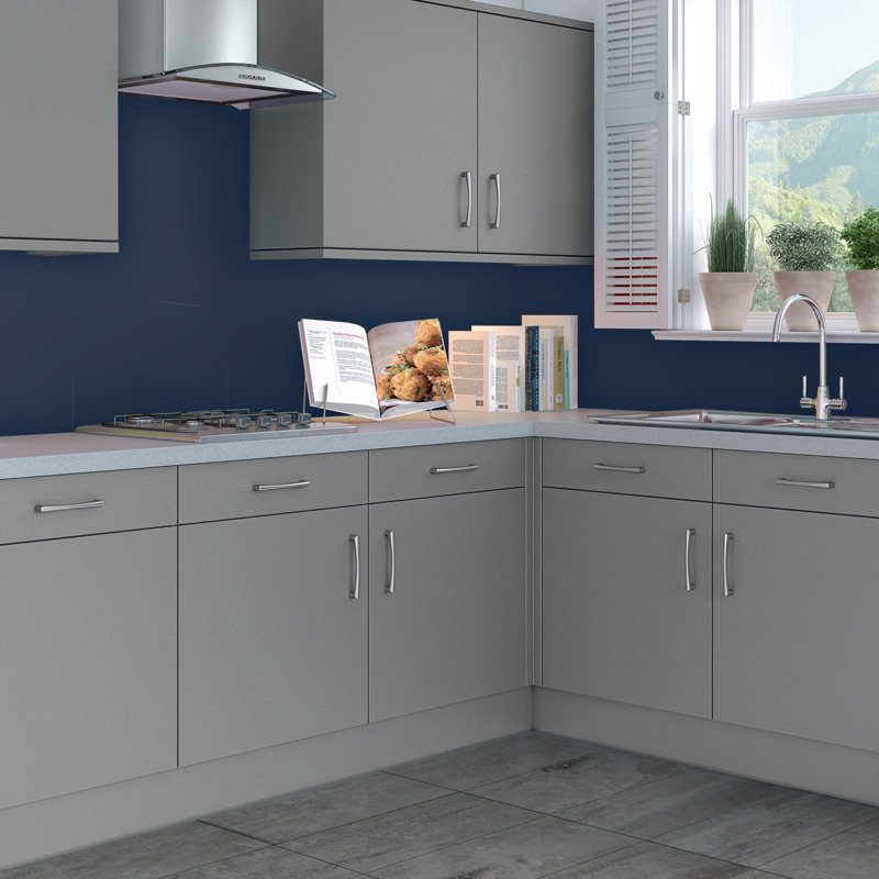 48" x 96" Tin Backsplash in Blue