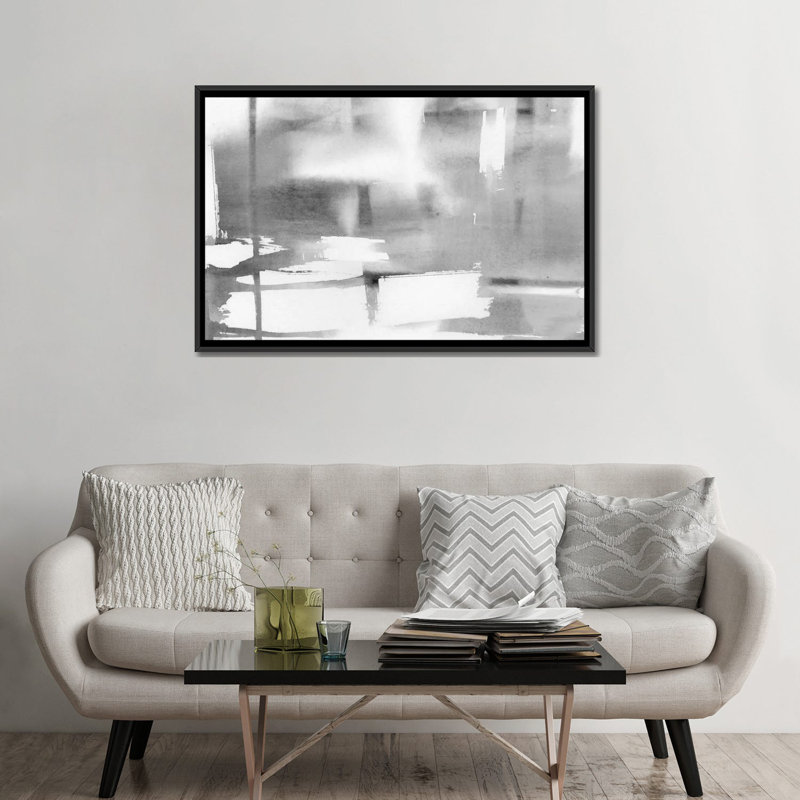 «Light of Light I», reproduction sur toile, H 18 po x l 26 po x P 1,5 po, Toile avec cadre noir, Pas de tapis