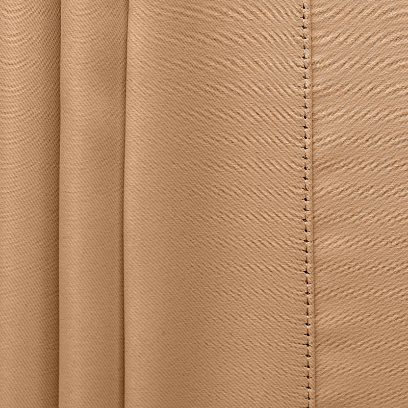 100% Polyester Room Darkening Pencil Pleated Blackout Curtain & Drapes, Beige, 117cm Width x 137cm Drop