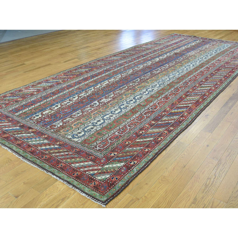 Tapis de zone en laine de chemin de anatolian 6 pi 5 po x 15 pi 6 po one-of-kind à la main noué la Kempton