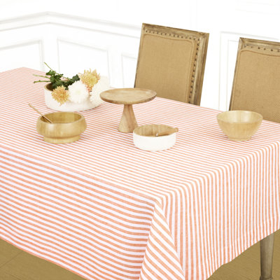 Amalfi Stripe - 100% Pure Linen Tablecloth