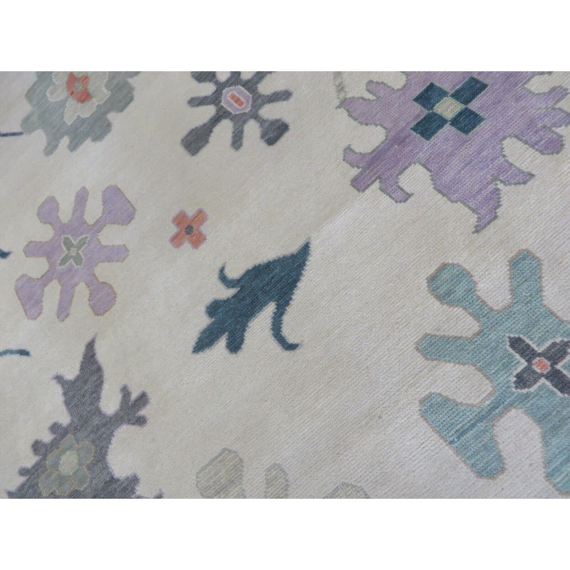 Tapis oriental ivoire coloré noué à la main 4E5A0BA2B9E44E6EA00318D17C8D9D40, Rectangle 11 pi 11 po x 14 pi 11 po