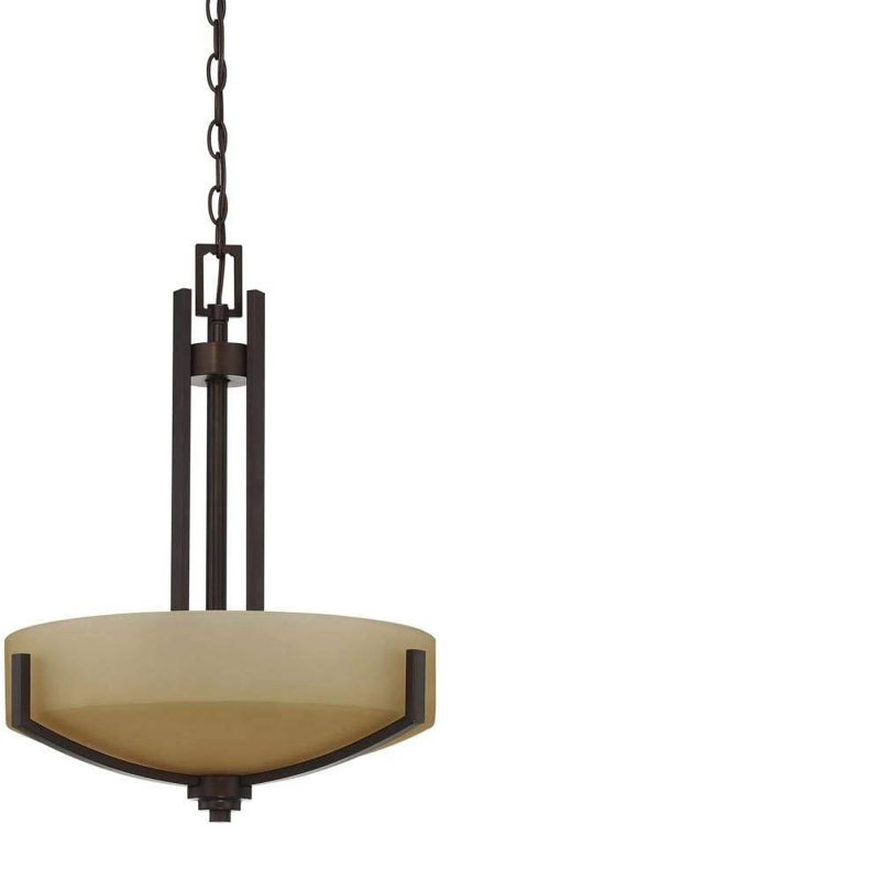 Luminaire bol suspendu unique à 3 lumières