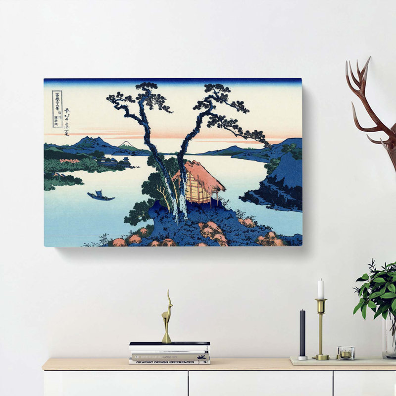 A View of Mount Fuji Across Lake Suwa by Katsushika Hokusai - Wrapped Canvas, 50cm H x 76cm W x 3cm D