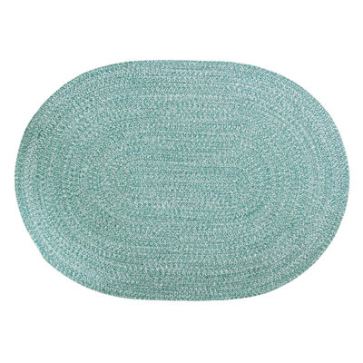 Hand Braided Farmhouse Green Reversible Area Rug