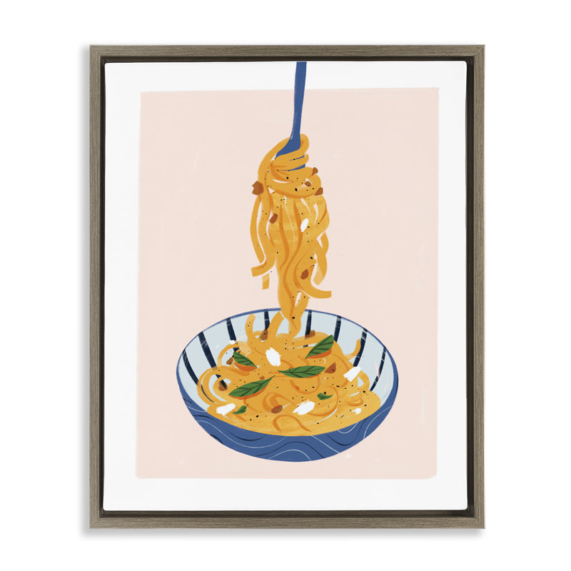  Art moderne sur toile Modern Pasta Bowl par Marina Astudillo, Brun, H 21 po x l 17 po