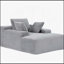 Méridienne surdimensionnée surdimensionnée Cozy Cloud, canapé-lit rembourré en velours côtelé moelleux avec 3 coussins décoratifs et accoudoirs larges pour le salon, sans assemblage requis, gris-245744775