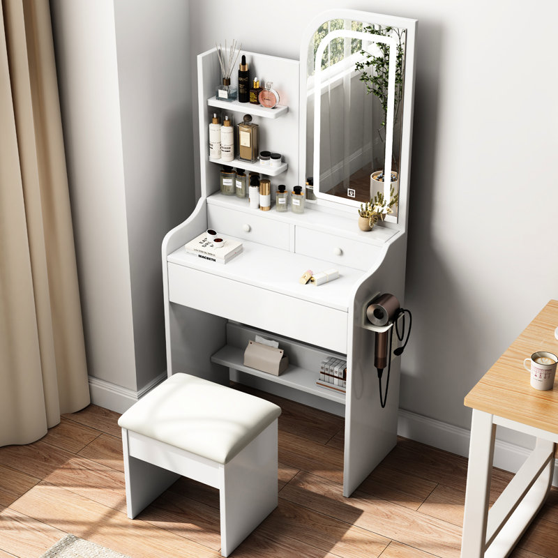 Élégant meuble-lavabo avec miroir et lumières