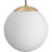 Medium Hanging Pendant Light with Opal Glass Globe-1633529938