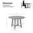 Wales 47" Solid Wood Dining Table-1942078687