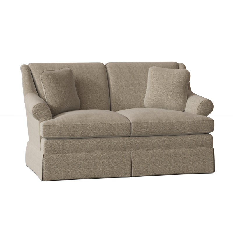 Connor Upholstered 59'' Loveseat, Beantown 21 Taupe Performance Chenille, Yes